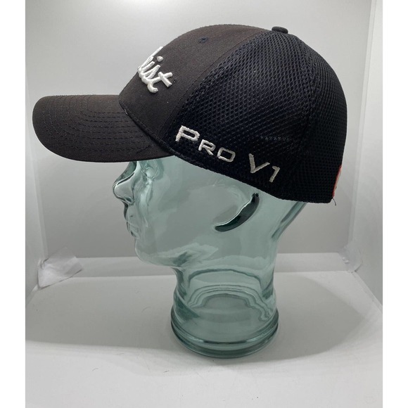 Titleist Pro V1 Tour Hat FJ Golf Black Baseball Cap One Size Medium/Large - Picture 3 of 8
